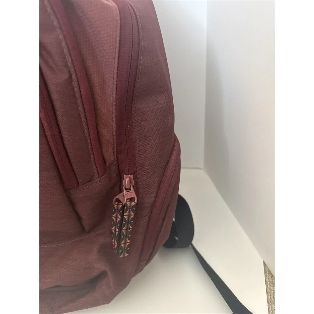 DAKINE Burgundy Backpack With Six Pockets Durable For School Outdoor Use #FLAW